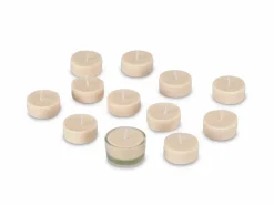 Grüne Erde 12 Teelichter aus Rapswachs mit Zirbenduft, 1 Glaseinsatz