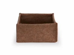 Grüne Erde Aufbewahrungskorb aus Wollfilz, braun 30 x 30 x 15 cm