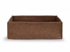 Grüne Erde Aufbewahrungskorb aus Wollfilz, braun 35 x 60 x 20 cm
