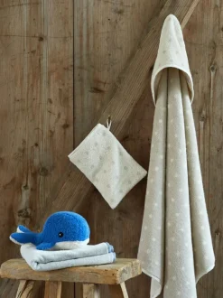 Kinder Grüne Erde Baby-Kapuzenbadetuch Pünktchen, , 80 x 80 cm, 100 % Baumwolle, GOTS