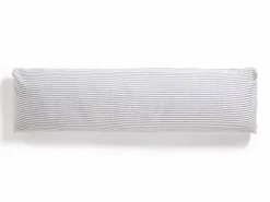 Grüne Erde Überzug für großes Stützkissen HENRY, blau, 30 x 120 x 8 cm, 60 % Baumwolle/40 % Leinen