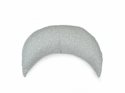 Kinder Grüne Erde Überzug für Stillkissen Mond, Julie blaugrau, 40 x 60 cm, 100 % Baumwolle, GOTS