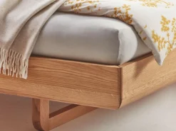 Grüne Erde Bett Almara, 180 x 200 cm, mit Überzug Wollstoff Tano Natur (79),