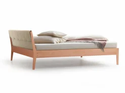 Kinder Grüne Erde Bett Almeno mit Polsterbetthaupt, , Wollstoff Stavang Sand (66), Buche