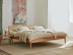 Kinder Grüne Erde Bett Almeno mit Steg - Betthaupt, 90 x 200, Buche