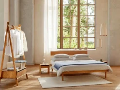 Grüne Erde Bett Jukai Pur, mit Stegbetthaupt, inkl. integriertem Lattenrost, 180 x 200 cm,