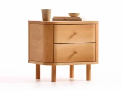 Grüne Erde Bettkästchen Tonda, B45,2 x T 44,3 x H 45 cm, 2 Laden,