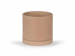 Grüne Erde Blumentopf aus Steingut, natur, 14,5 x 13,5 cm