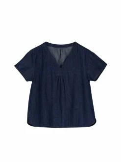 Grüne Erde Bluse aus Bio-Baumwolle, 36 dark denim, 38, GOTS