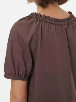 Grüne Erde Bluse aus Bio-Baumwolle, 95 kakao, S, GOTS