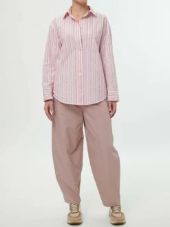 Grüne Erde Bluse aus Bio-Baumwolle, 41 rose/multistreif, 38, GOTS