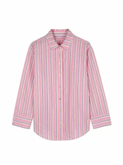 Grüne Erde Bluse aus Bio-Baumwolle, 41 rose/multistreif, 38, GOTS