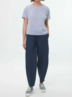 Grüne Erde Bluse aus Bio-Baumwolle, 88 vintage-tupfen, 38, GOTS