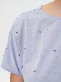 Grüne Erde Bluse aus Bio-Baumwolle, 88 vintage-tupfen, 38, GOTS