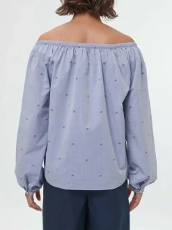 Grüne Erde Bluse aus Bio-Baumwolle, 88 vintage-tupfen, 38, GOTS