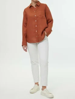 Grüne Erde Bluse aus Bio-Leinen, , 38, GOTS