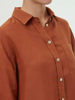 Grüne Erde Bluse aus Bio-Leinen, , 38, GOTS