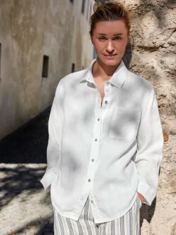 Grüne Erde Bluse aus Bio-Leinen, , 38, GOTS