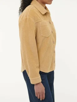 Grüne Erde Blusenjacke Cord aus Bio-Baumwolle, , 38, GOTS