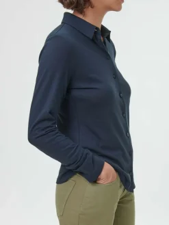 Grüne Erde Blusenshirt Langarm aus Bio Baumwolle, , 38, GOTS