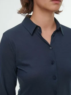 Grüne Erde Blusenshirt Langarm aus Bio Baumwolle, , 38, GOTS