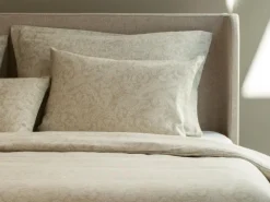 Grüne Erde Deckenüberzug CAMILLO, sand, 140 x 200 cm, 100 % Baumwolle, Jacquard, GOTS