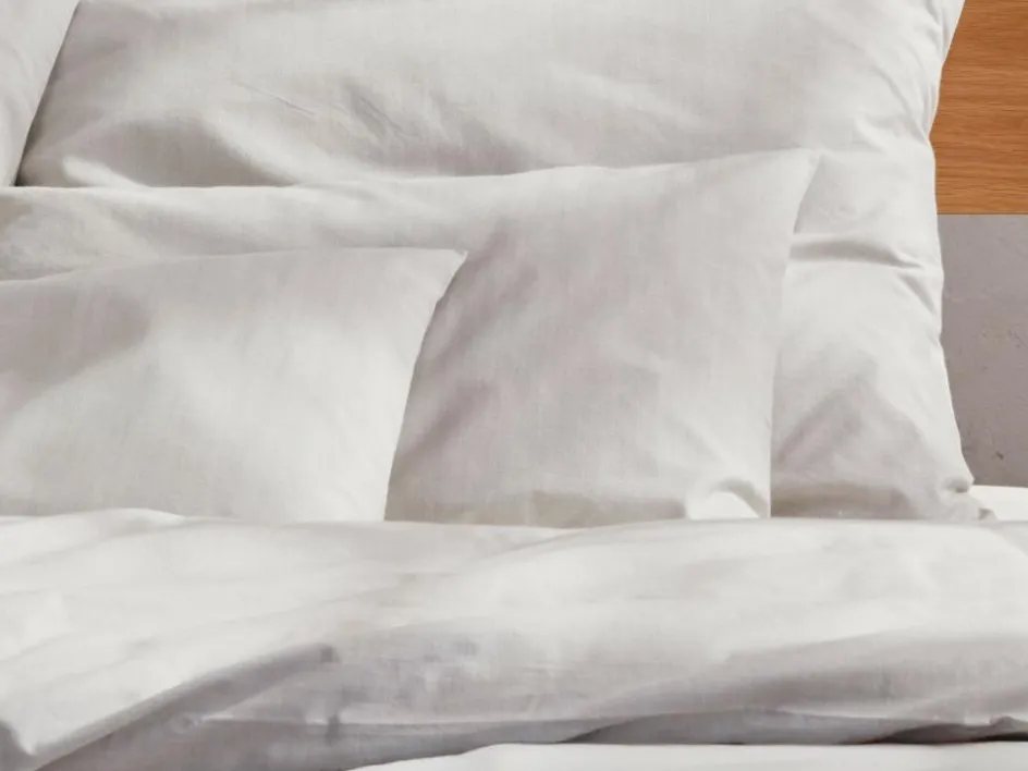 Grüne Erde Deckenüberzug FABIA Pur, stein, 140 x 200 cm, 100 % Baumwolle, Chambray, GOTS