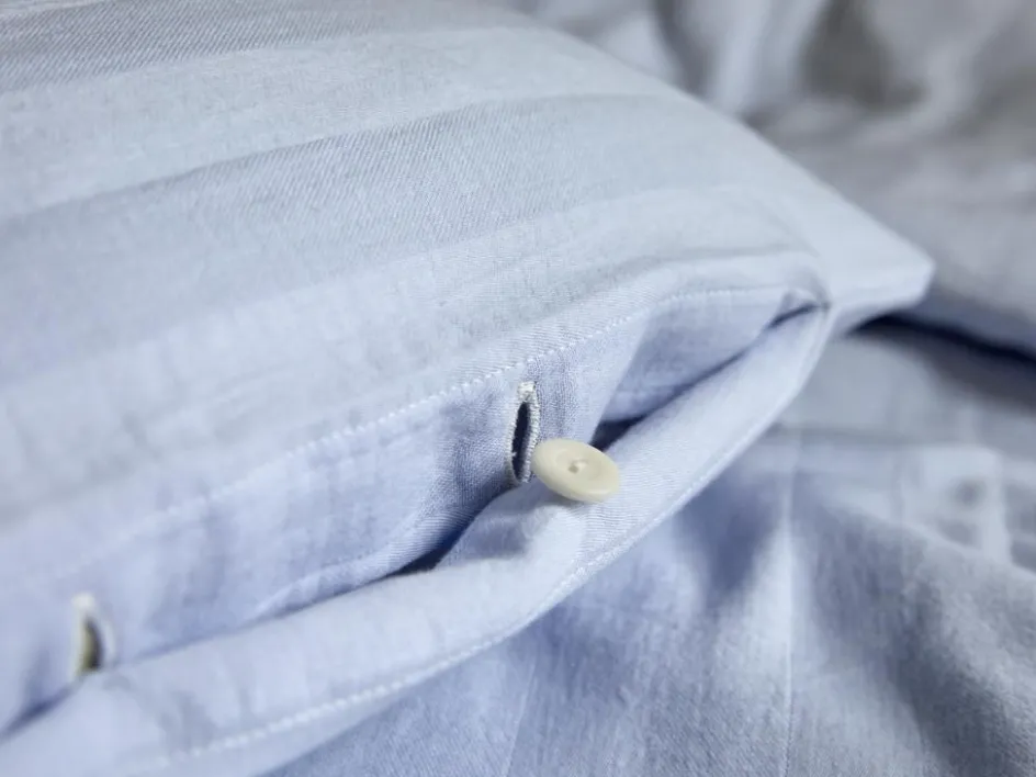 Kinder Grüne Erde Deckenüberzug MAXI, himmelblau, 80 x 80 cm, 100 % Baumwolle, Crincle, GOTS, NATURTEXTIL BEST