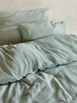 Grüne Erde Deckenüberzug VIVIEN, , 140 x 200 cm, 100 % Baumwolle, Musselin, GOTS