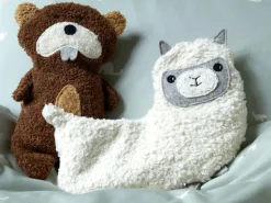 Grüne Erde Dinkel-Wärmekissen, Benno der Biber, ca. 27 cm, Überzug: 100 % Baumwolle, Füllung: 100 % Dinkelkorn, GOTS