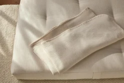 Grüne Erde Doppelstrickauflage 90x200 cm, 100% Baumwolle, mit eingenähten Gummibändern