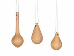 Grüne Erde 3er-Set Baumanhänger aus Erle geölt, ø 2,5 cm