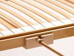 Grüne Erde Familienbett Jukai Pur, mit Stegbetthaupt, inkl. Lattenrost, 250 x 200 cm,