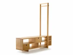 Grüne Erde Garderobe Valetto groß mit Bügel, 2 Laden,, B 152.9,