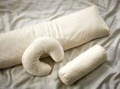 Grüne Erde Großes Stützkissen weich, 30 x 120 x 8 cm, feine Schafschurwolle, GOTS, NATURTEXTIL BEST