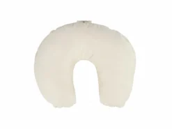 Grüne Erde Halbmond-Nackenkissen gefüllt mit Naturlatexflocken, 37 x 29 x 7 cm