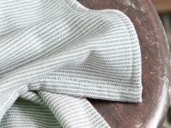 Grüne Erde Handtuch, graphit gestreift, 50 x 100 cm, 100 % Baumwolle, GOTS