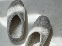 Grüne Erde Hausschuh Amale, , Größe 38/39, 100 % Schurwolle (Schaf) mit pflanzlich gegerbter Ledersohle