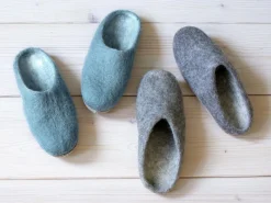 Grüne Erde Hausschuh Amale, , Größe 38/39, 100 % Schurwolle (Schaf) mit pflanzlich gegerbter Ledersohle