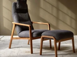 Grüne Erde Hocker Ketil, Wollstoff Tano Natur (79),