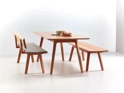 Grüne Erde Holzbank Mirato, L 180 x T 53,5 x H inkl. RL 83,3 cm, Banklänge 180 cm, mit Rückenlehne,