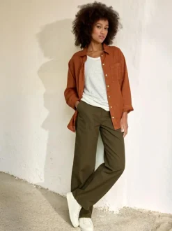 Grüne Erde Hose aus Bio-Baumwolle, , 38, GOTS