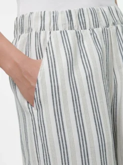 Grüne Erde Hose aus Bio-Leinen und Baumwolle, 60 multistreif grün, 38, GOTS