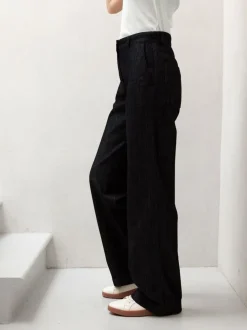 Grüne Erde Hose-weites Bein, 100 % Bio-Baumwolle, 36 dark denim, 32, GOTS