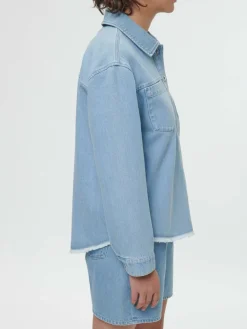 Grüne Erde Jeansjacke aus Bio-Baumwolle, 34 light blue denim, 38, GOTS