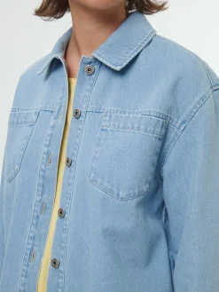 Grüne Erde Jeansjacke aus Bio-Baumwolle, 34 light blue denim, 36, GOTS