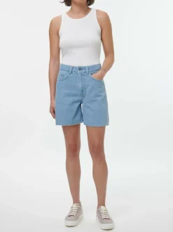 Grüne Erde Jeansshorts aus Bio-Baumwolle, 34 light blue denim, 36, GOTS