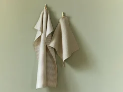 Grüne Erde Küchentücher-Set Janna, , 45 x 70 cm/35 x 35 cm, Geschirrtuch: 50 % Baumwolle/50 % Leinen, Haushaltstuch: 100% Baumwolle, GOTS