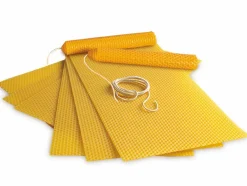 Grüne Erde Kerzenbastelset, natur, 6 Platten zu 30 x 20 cm, 120 cm Docht und Bastelanleitung