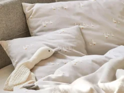 Grüne Erde Kinderdecke Frederik, sand, 75 x 100 cm, 100 % Baumwolle, GOTS